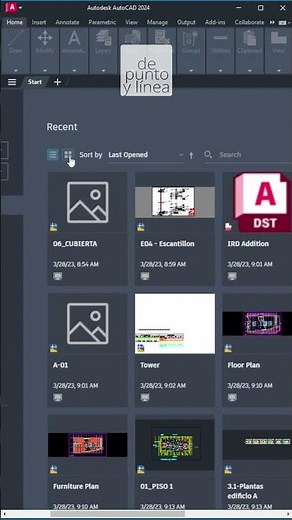 Primeras novedades de AutoCAD 2024 - Pantalla de inicio
