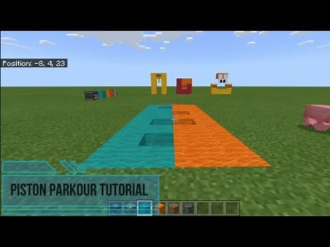 Minecraft Tutorial: How to build a Easy Piston Parkour under 5 minutes!