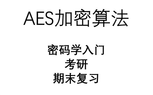 AES加密算法 | 对称加密 | Rijndael-128 | 信息安全 | 密码学 | 网络安全考研 | 期末复习 |