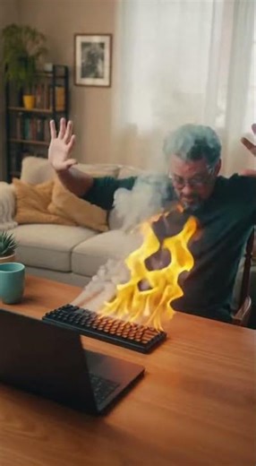 Desk Fire Frenzy: Speed Typing Gone Wrong