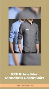 KRE Prime Men Mandarin Collar Shirt
