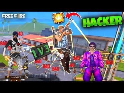 1 vs 3 hacker in training ground 🤕 ! Night 444 vs hacker 😡 ?