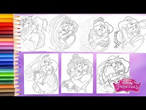Coloring Disney Princess & Prince Wedding Photoshoot - Coloring Pages