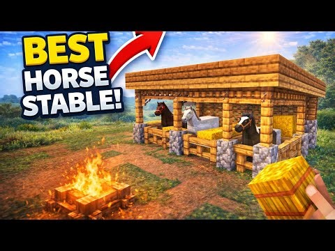 This Is The Best Horse Stable I’ve Ever Built (Minecraft)