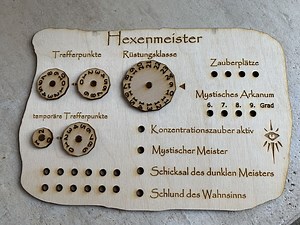 DnD D&D Hexenmeister Tracking Board - Etsy.de