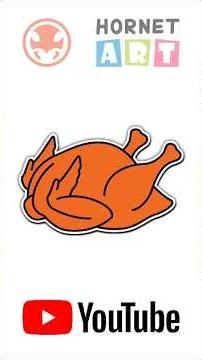 🍗 How to Draw Cooked Chicken for Kids
