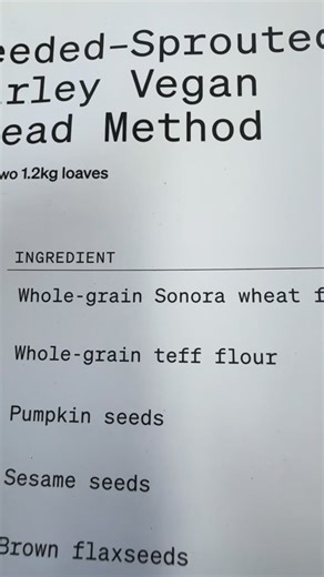 A Movable Feast Catering• Florida on Instagram: "Seeded‑Sprouted Barley Vegan Bread — nutrient power in every slice. Made with sprouted whole grains (barley, Sonora wheat, teff) and a mix of pumpkin, sesame & flax seeds, this loaf delivers extra fiber for digestion, sustained energy from complex carbs, plant protein, heart‑healthy fats (omega‑3s), and minerals like magnesium, iron & zinc. Sprouting boosts nutrient absorption and lowers glycemic impact — great for gut health and steady blood suga