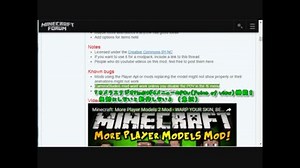 【Minecraft】 Camera Studio & More Player Models の併用について
