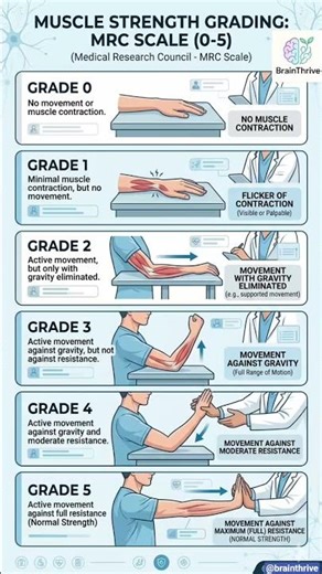 Muscle Strength Grading #muscle #physiotherapy #study #studyshorts #youtubeshorts #shorts #fyp #pt