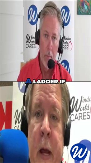 Whatever you do — don’t climb a ladder with a hose.  It gets heavy, slippery and some of the worst falls happen that way. ⚠️ #LadderSafety #RockinHomeShow #SanAntonioTX #WindowWorldTX | Martin Bomba's Rockin' Home Show | Facebook
