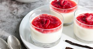 Panna cotta à la framboise (agar agar)