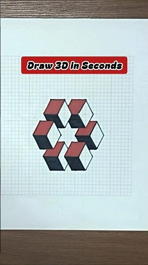 Amazing 3D Illusion Art 🎨 | Easy Graph Paper Drawing #shorts