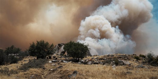 Watch: Raging California wildfire seen from space