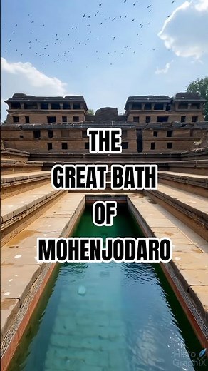 The Great Bath of Mohenjodaro 🛁#indusvalleycivilization #mohenjodaro