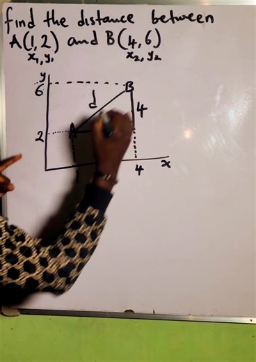 distance between two points using graphical method.#privatetutor #shabestonlinetutorial #mathematics | Shabest online Tutorial