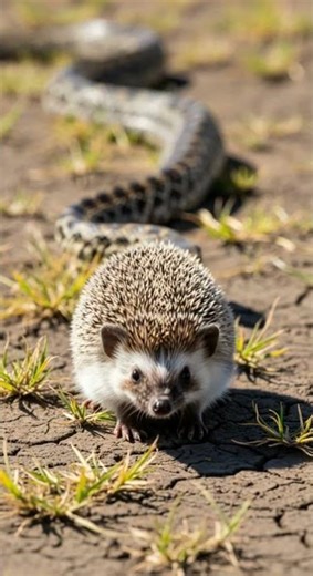 Hedgehog’s Revenge: The Python Tried to Outsmart It #wildlife #nature #animals