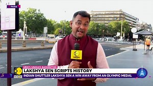 2.5K views · 28 reactions | #ParisOlympics2024: Indian shuttler #LakshyaSen scripts history as he storms into semi-finals Hem Saroya and Digvijay Singh Deo bring you the latest updates from #ParisOlympicGames2024 Watch more on https://www.wionews.com/videos | WION | Facebook