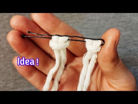 Very Easy DIY with Macrame Thread & Hair Pin 🥰 | Creative Idea You Must Try!