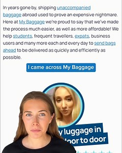 Relocating? Ship Your Luggage Ahead & Travel Light! ✈️ Dodge oversized baggage fees - My Baggage ships luggage, boxes & sports gear door-to-door to over 200 countries, with full tracking 🧳📦 ✅ Fast, Safe & Reliable ✅ 20,000 5-Star Reviews ✅ 150,000 Happy Customers ✅ Instant Quote & Easy Online Booking 24/7! Ship ahead. Skip the stress. Book today! | My Baggage