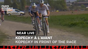 Paris-Roubaix Femmes avec ZWIFT 2025 - Kopecky à l'avant de la course
