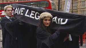 Lawyers protest against proposed legal aid changes
