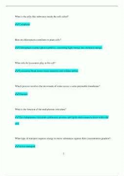 Cell Biology 112 Exam 1 PCC Questions and Answers Graded A2482