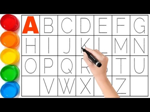 ABCDEFGHIJKLMNOPQRSTUVWXYZ , How To Learn Draw and Paint Alphabet Capital Letters A To Z For Kids