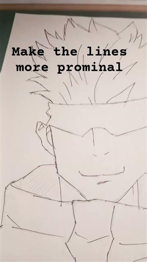 How to draw Gojo 😅#jjk#drawing#tutorial