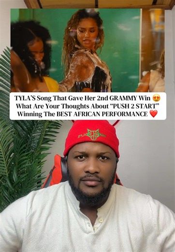 TYLA’S Song That Gave Her 2nd GRAMMY Win 😍 What Are Your Thoughts About “PUSH 2 START” Winning The BEST AFRICAN PERFORMANCE ❤️ #tyla #grammys #grammys2026 #grammyawards #push2start