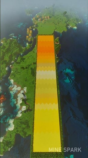 Made a Perfect Yellow to Orange Gradient in Minecraft (Satisfying 😍) #minecraft #shorts