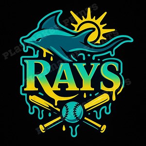 Tampa Bay Rays Drip Logo – Neon Manta Ray Baseball Art Print for Stickers, Shirts & Merch | Digital Download - Etsy