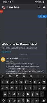 OWO TRICK WORKING DISCORD