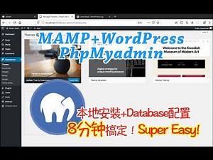 Install wordpress into local server of your computer in just 8 minutes. Super easy!