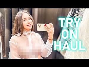 [4K] TRY ON HAUL WHITE SHEER BLOUSES | GET READY WITH ALISE | NO BRA CHALLENGE SEE THROUGH