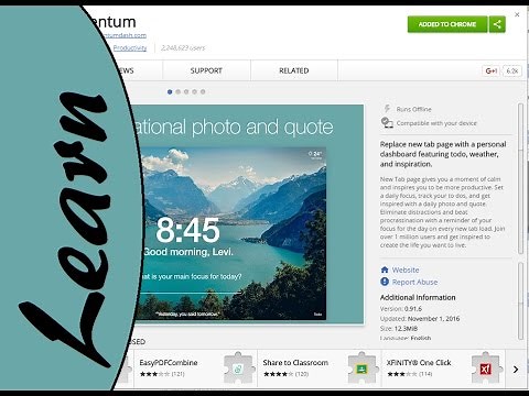 How to install Momentum Extension for Google Chrome