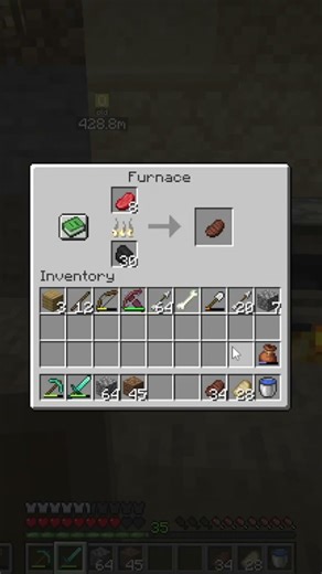 This Furnace Just cooked my food in Minecraft Game #minecraft #shorts #tutorial
