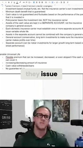 Variable Whole Life: The Investment Risk You MUST Know! #shorts