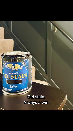 General finishes Java gel stain does it again. This little pint can just keeps on going. This is the fifth or six project I’ve done with it. #rinerevisions #fypシ #generalfinishes #loveyourhome #fixit #diy #GetTheWChallenge #youcandoit #DIYwithBlock #easydiy @GeneralFinishes