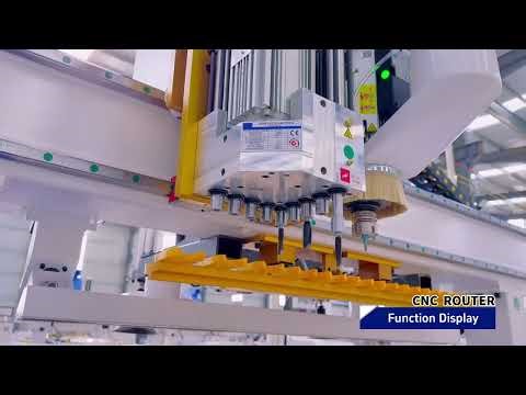 Linear ATC CNC Nesting Machine with Drilling Bank and 3D Rotary Axis