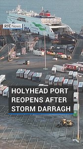 Ferries are sailing in and out of Holyhead Port for the first time in over a month, after a temporary closure due to damage caused by Storm Darragh. Just one ferry berth is in use, but port management said it can still operate at full volume. Early morning sailing by Irish Ferries were delayed while Stena Line sailings are running as scheduled. Check the link in our bio to read more 📲 #dublin #holyhead #ferries | RTÉ News