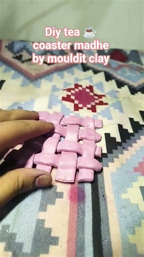 diy tea coaster☕#coaster #weaving