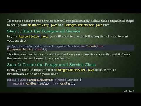 How to Start a Foreground Service on Android API 28+