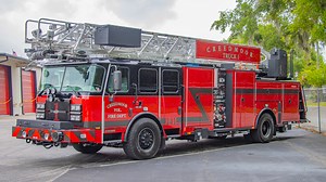For its first aerial, the Creedmoor Volunteer Fire Department chose an E-ONE Metro 100 Quint. This single-axle, highly maneuverable truck comes with an 11' jack spread, 1500 GPM pump, 300 gallon water tank and plenty of compartment space for tools and equipment. "Having that maneuverability from the shorter single-axle truck, the low jack spread, and the 100 foot reach makes this a do-all truck and it was just the perfect truck for us," says Capt. Brian Fisher. See this truck today at FDIC at E-