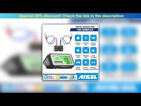 Review ANCEL BM200 PRO 12V Car Battery Capacity Tester Monitor LED Display Waterproof SOH SOC Batte