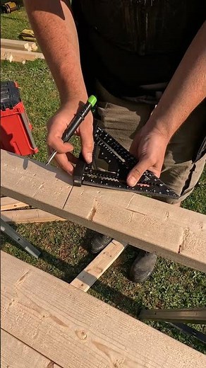 How to mark a birdsmouth cut on a rafter using your speed square.