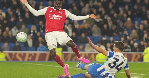 EPL scores: Arsenal beats Brighton to move 7 points ahead in title race after Man City draws with Forest