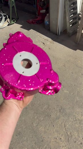 Illusion Pink topped with a custom silver flake🤩 for Megan Rion #powdercoat #powdercoating #prismaticpowders #columbiacoatings #metallic #flake #illusion #pink #racebike | Premier Powder Coating LLC