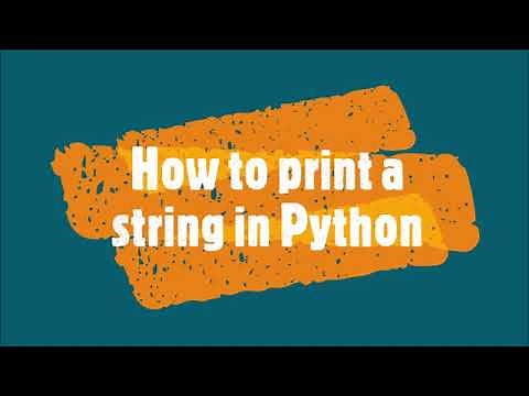 3-How to print a string in python