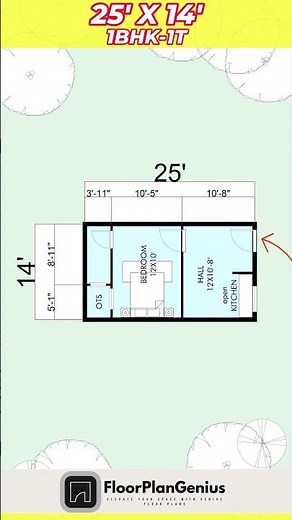 25*14 House Plan #Housedesign #Dreamhome #shorts