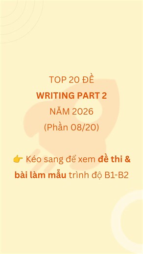 ✍️ VSTEP Writing Part 2 - Đề thi mới cập nhật vào kho đề thi chính thức năm 2026. 📌 Bài mẫu trình độ B1 - B2 giúp bạn áp dụng được ngay khi vào phòng thi. 👉 FOLLOW & COMMENT “2026” để nhận full 40 đề Writing mới nhất năm 2026 nhé! #vstep #luyenthivstep #vstepwriting #vstepb1 #vstepb2 #onthivstep | Luyện thi VSTEP